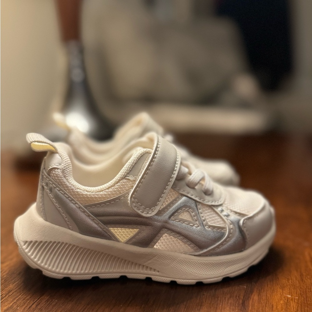 H&M Kids Silver and White Sneakers